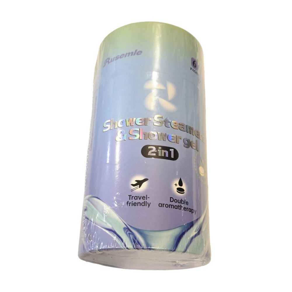 Rusemle Shower Steamers & Shower Gel Two in One, 6 Packs, NIB NWT